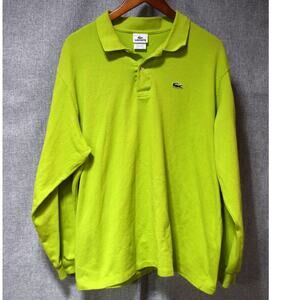 Lacoste Lime Green Long Sleeve Polo Shirt Men’s Size 8 (XL)